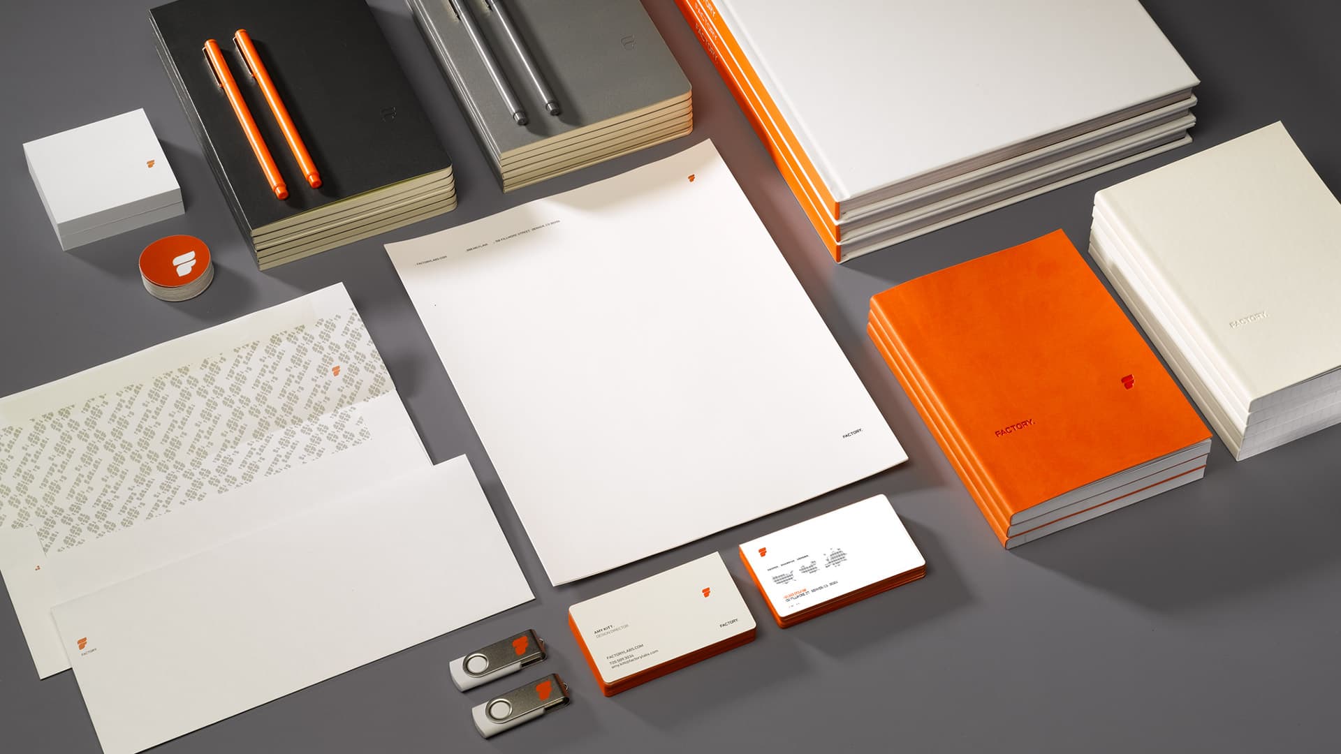 Factory Design Labs Brand Identity - Stationary System