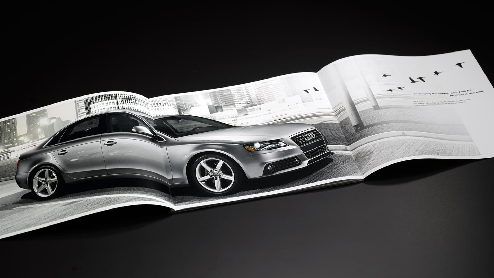 Audi A4 Product Brochure Fold out Spread